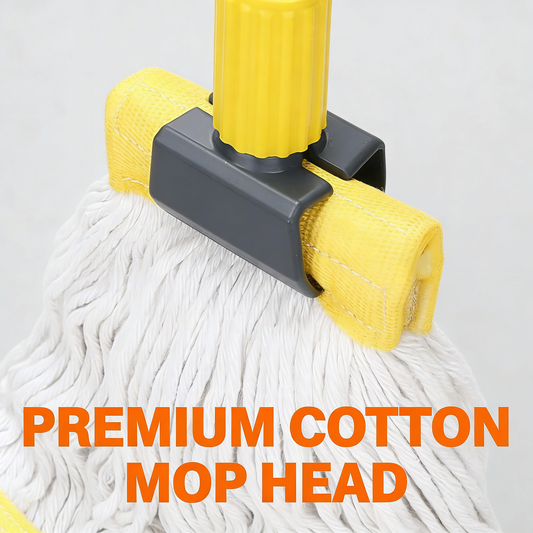 Heavy-Duty Industrial Cotton Mop with Adjustable Metal Handle